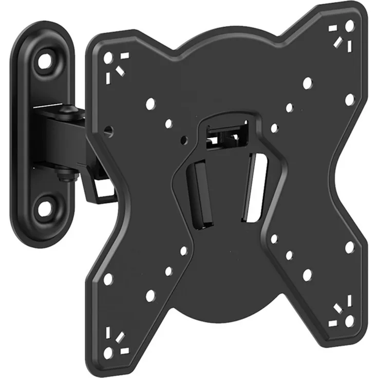 JTC24 WH02-221 TV-Wandhalterung, neig- und schwenkbar für Fernseher 17"-43", VESA max. 200x200, bis 35 kg, fix, schwarz
