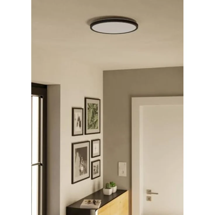 EGLO connect.z Smart Home LED Badezimmer Deckenleuchte Rovito-Z, Alexa Sprachsteuerung, warmweiß-kaltweiß, RGB, dimmbar, schwarz, IP44, Ø 30 cm – Bild 4
