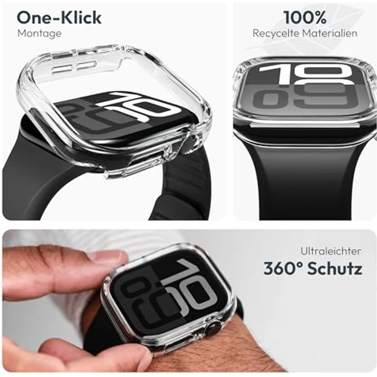 VONMÄHLEN Bumper Case für Apple Watch, 360° Kantenschutz, Ultraleicht, Rundumschutz ohne Displayglas, Umweltbewusste Materialien – Bild 3