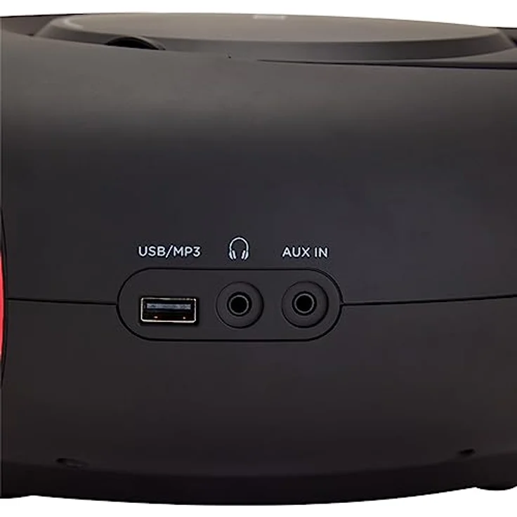 Aiwa BBTU-400RD Tragbares CD-Radio mit Bluetooth und USB, Farbdisplay, RDS, FM PLL, Weckerfunktion, Rot – Bild 4