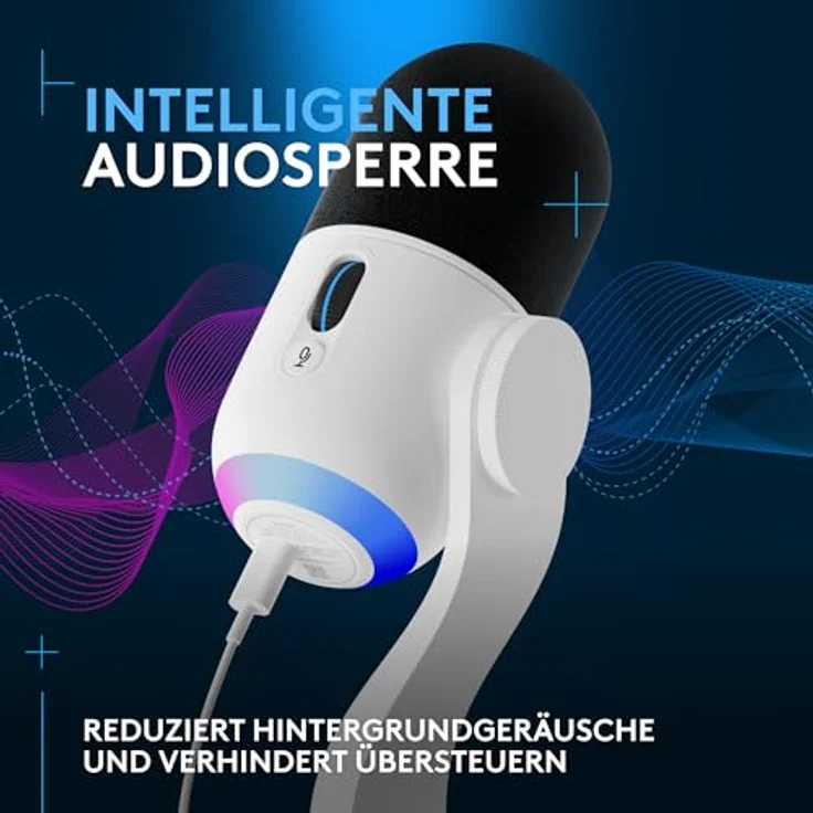 Logitech Yeti GX Dynamic RGB Gaming Mic with LIGHTSYNC - OFF WHITE - EMEA28-935 (Podcasting, Home-Studio) – Bild 5
