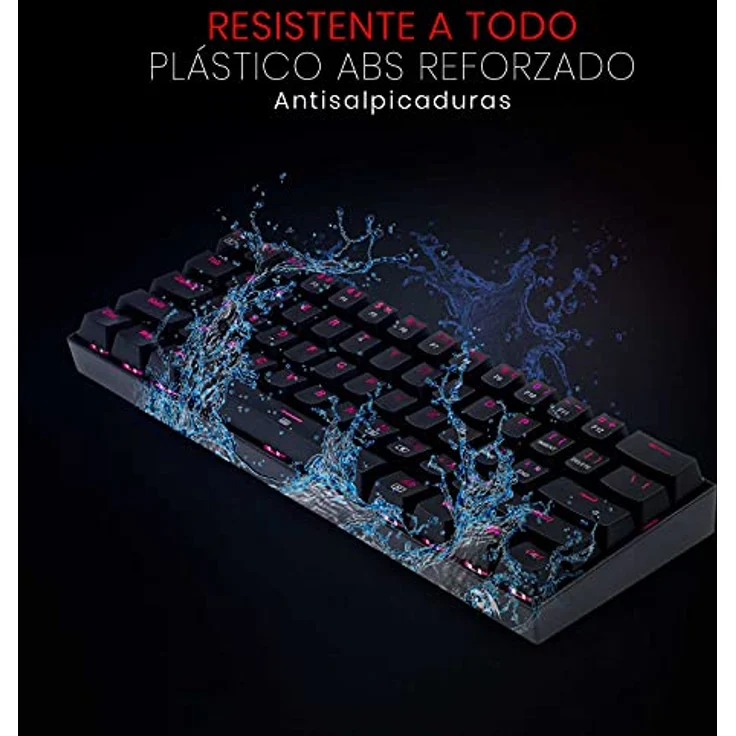 Redragon Dragonborn RGB - Mechanische Gaming-Tastatur - Netzwerk-Switches - Abnehmbares USB-Kabel - Schwarz (Schwarz) – Bild 4