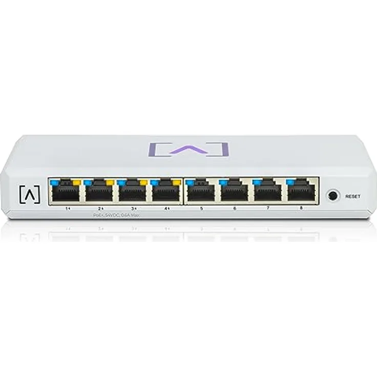 Alta Labs Switch 8-poort PoE Switch 8-poort PoE (8 Ports), Netzwerk Switch, Weiss