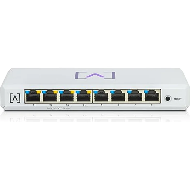 Alta Labs Switch 8-poort PoE Switch 8-poort PoE (8 Ports), Netzwerk Switch, Weiss – Bild 1