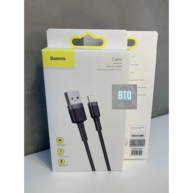 Baseus Cafule Cable - USB to Lightning Cable, 1.5 A, 2 M (Grey-Black) – Bild 3
