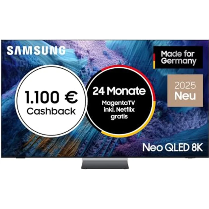 SAMSUNG Neo QLED 8K QN990F, 85 Zoll (214 cm) Mini LED UHD Fernseher mit NQ8 AI Gen3 Prozessor, 8K Upscaling Pro, Glare Free, Wireless One Connect und Art Store Galerie (2025) – Bild 2