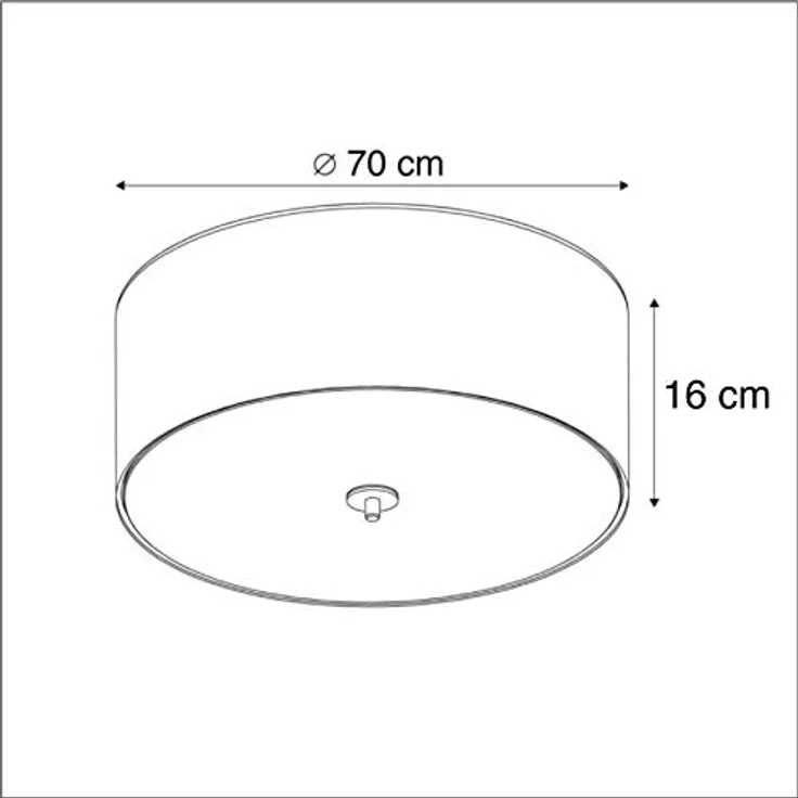 Qazqa Modern Land Deckenleuchte in taupe 70 cm - Trommel Jute - LED geeignet E27 - Preisvergleich – Bild 4