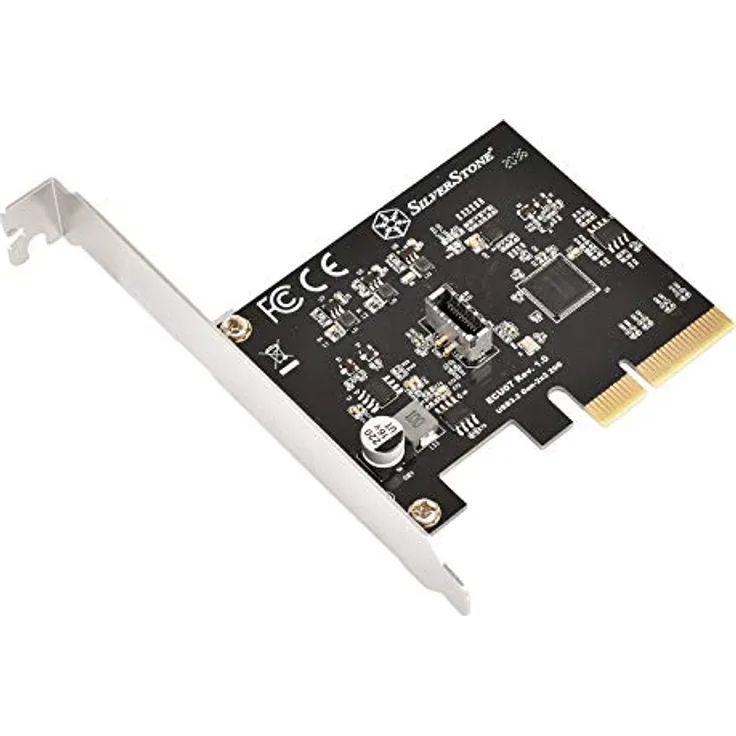 SilverStone Technology SST-ECU07 - SuperSpeed-20Gbps-Interne-USB-3.2-Type-C-Key-A-Gen-2x2-PCIe-Host-Karte