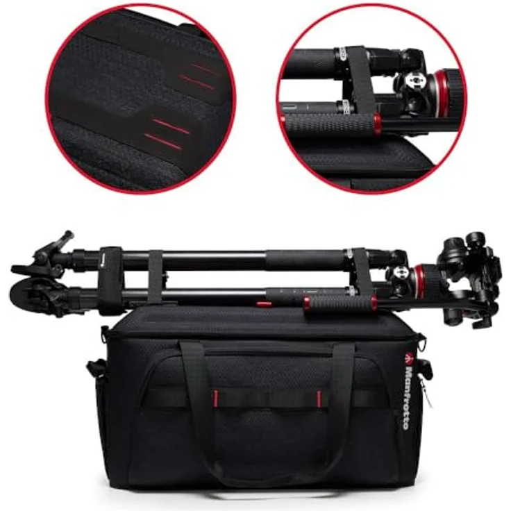 Manfrotto Pro Light Cineloader Large, Kamera-Schultertasche für Profi-Videokameras, wasserfest, Zugriff von oben, dunkelgrau, Größe: groß (L) – Bild 3