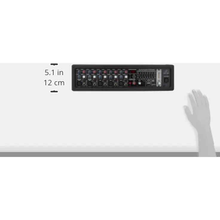 Behringer PMP550M, 5-Kanal Powermixer mit 2x 250 W Class-D-Verstärkung, Multi-FX-Prozessor und schwarzer Farbe – Bild 3