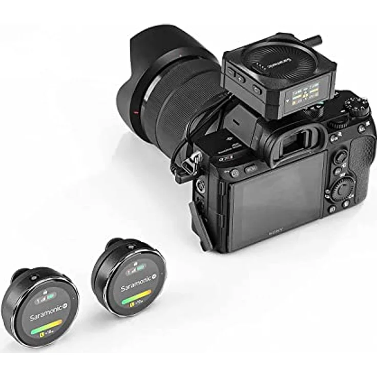 Saramonic BlinkMe B2 Wireless Mikrofon System mit OLED-Touchscreen, Magnetbefestigung und 15 Stunden Aufnahmezeit – Bild 2