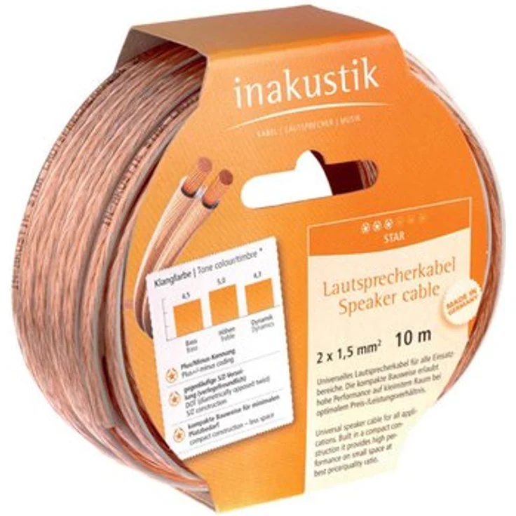 In-akustik Star Lautsprecherkabel 2x 0,75 mm² Ring 6 m