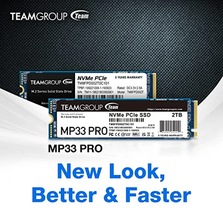 TEAMGROUP MP33 PRO 512 GB M.2 PCIe 2280 NVMe 1.3 interne SSD, bis zu 2100 MB/s Gen3x4 Solid State Drive, Terabyte Written TBW>400 TB TM8FPD512G0C101 – Bild 3