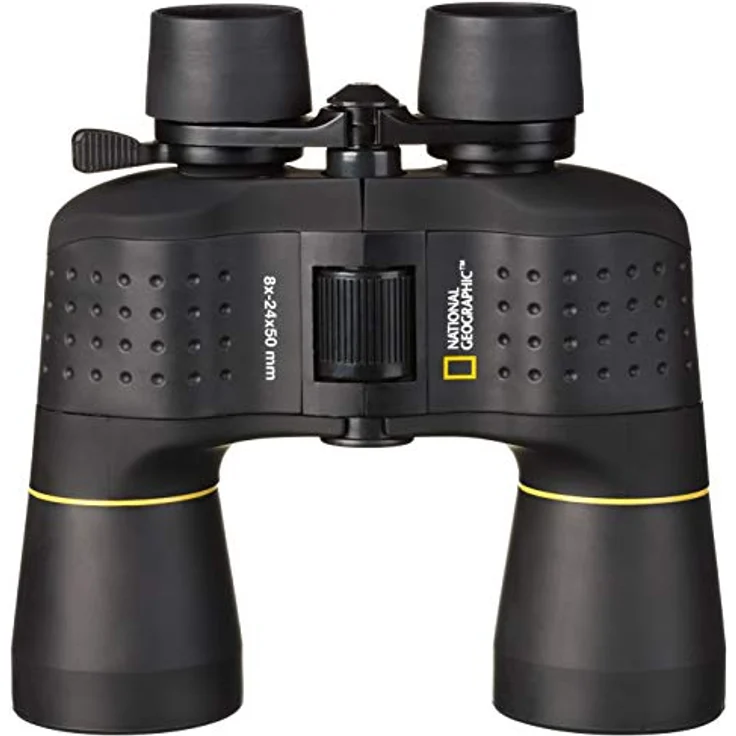 National Geographic Zoom Fernglas 8-24x50 mit Mitteltriebfokussierung und robuster Gummiarmierung inklusive Stativanschluss, Trageriemen und Transporttasche – Bild 2