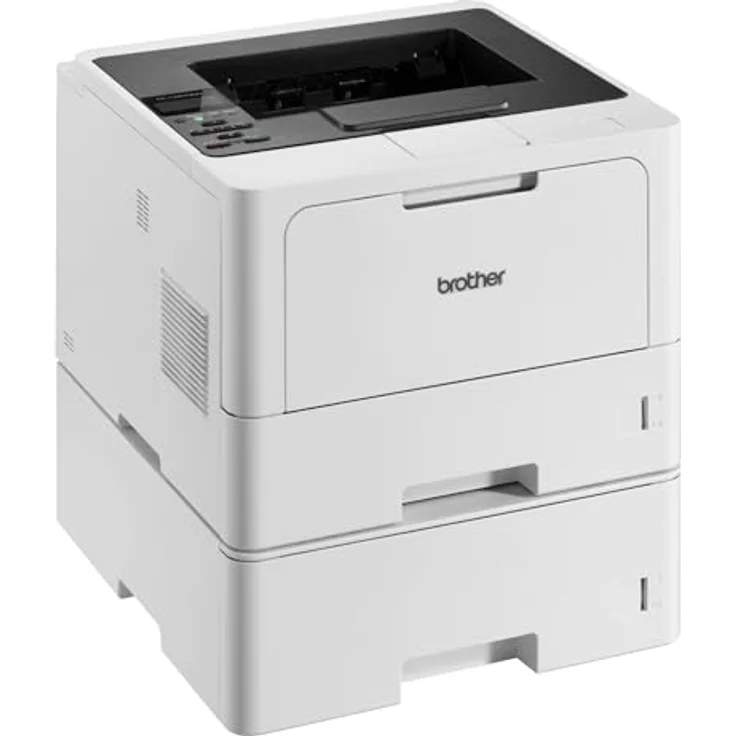 Brother HL-L5210DNT Laserdrucker schwarz weiß (A4, 48 Seiten/Min., 1.200x1.200 DPI, LAN, Duplex, 250+520 Blatt Papierkassetten) weiß/grau – Bild 3