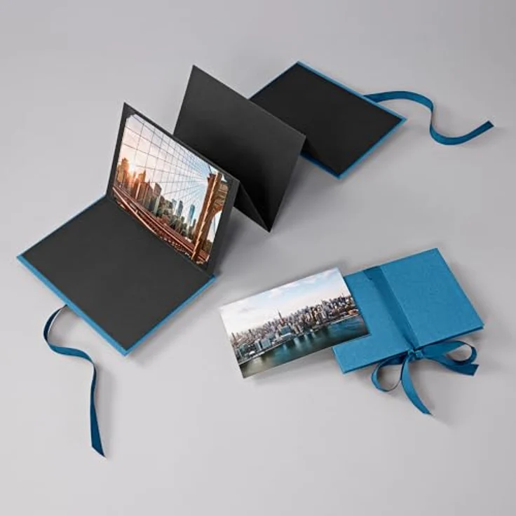 Semikolon Fotoalbum Leporello 357556 Classico, Platz für 14 Fotos, azzurro – Bild 6