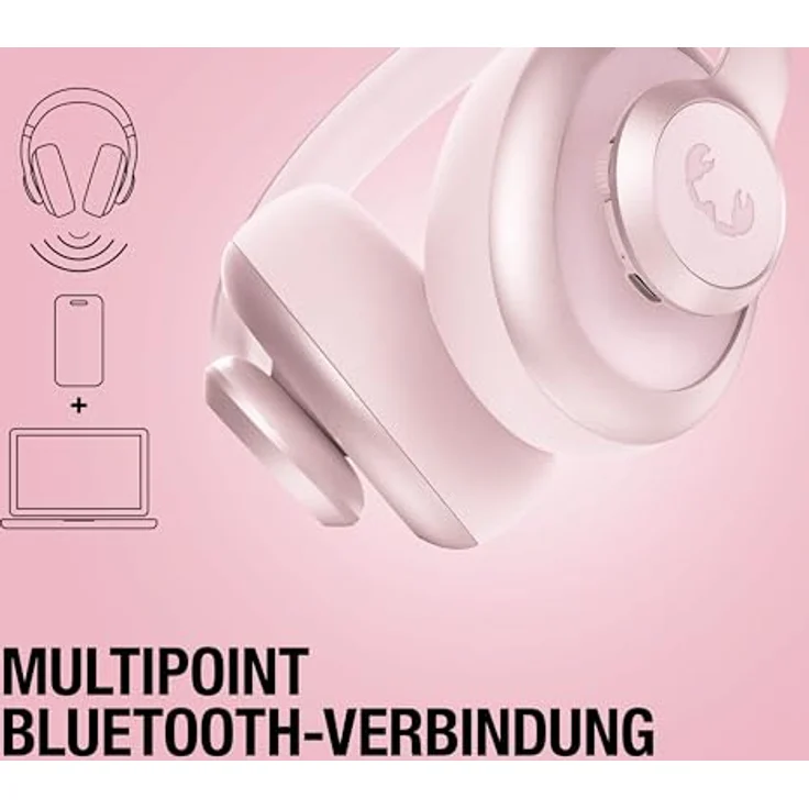 Fresh'N Rebel Clam Ace 2, Kabellose Kopfhörer mit 100 Stunden Wiedergabezeit, Pastel Pink – Bild 5
