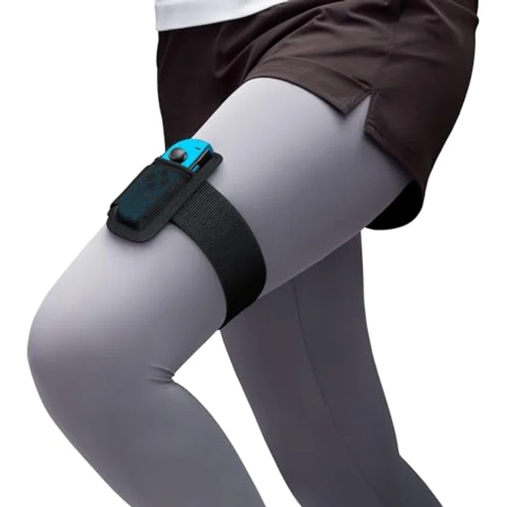 Nintendo Leg Strap Beingurt, Schwarz, elastisches Material für Nintendo Switch und Switch Lite – Bild 3