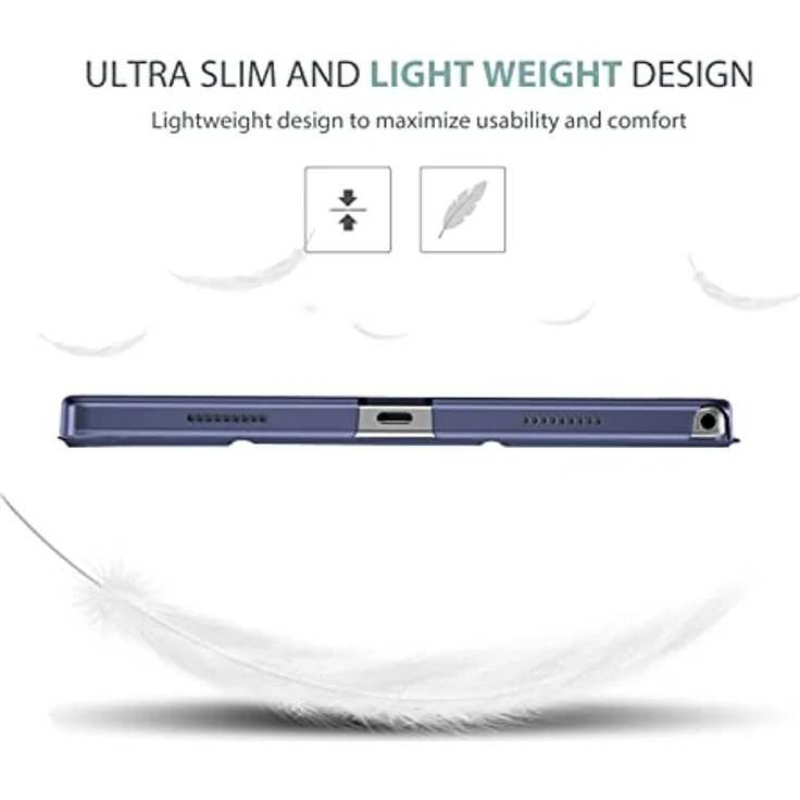 ProCase Hülle für Galaxy Tab A8 10.5” (SM-X200/X205) 2022, Dreifach Falt Klapp Schutzhülle, ultra dünn, leicht, mit Translucent Frosted Rückseite - Navy – Bild 5
