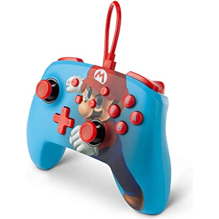 PowerA Enhanced Wired Controller - Mario Punch Blau, Rot (1518605-01) (Switch) – Bild 4
