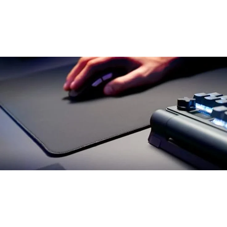 CHERRY XTRFY GP6, Gaming-Mauspad aus Stoff, ultra-glatte Oberfläche, rutschfeste gummiunterseite, 460 x 400 x 4 mm, Schwarz – Bild 4