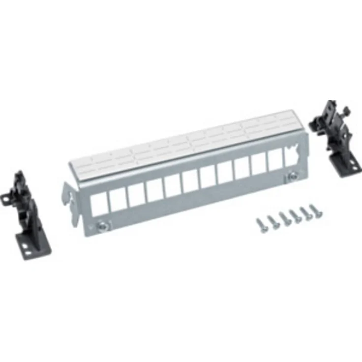 Hager Keystone Netzwerk-Patchpanel Unbestückt, leer für DIN-Hutschienen, mit verzinkter Stahlblechhalterung und isoliertem Kunststoffträger