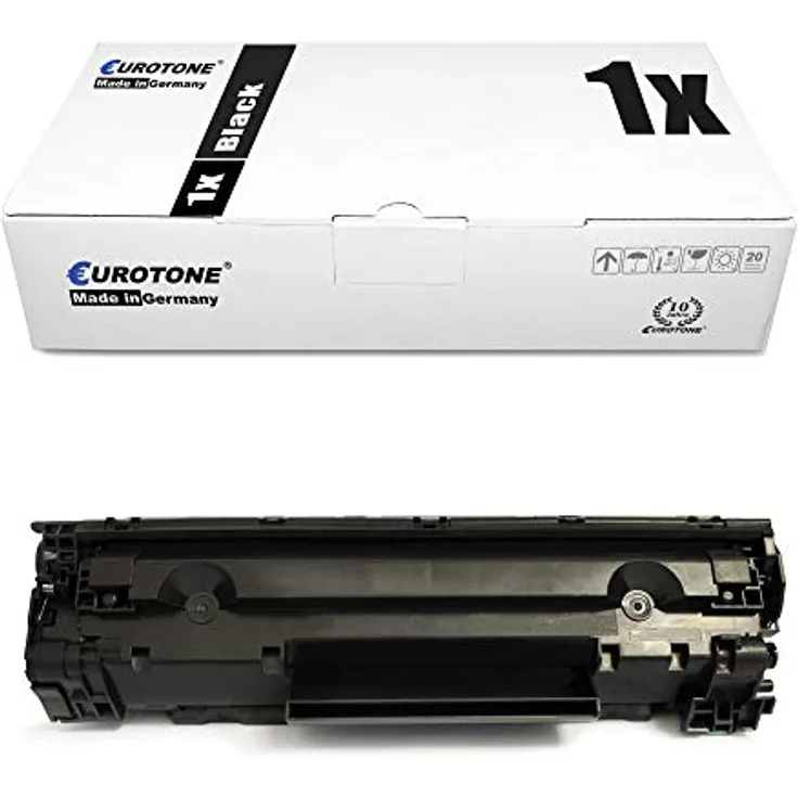 Eurotone kompatibler Toner CB435A (35A) für HP Laserjet P 1005/1006/1007/1008, Schwarz, ca. 1.500 Seiten