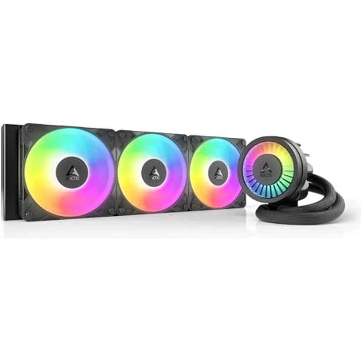 ARCTIC Liquid Freezer III Pro 360 A-RGB - Wasserkühlung PC, AIO CPU Wasserkühler, 3x120 mm, 38 mm Radiator, PWM-Pumpe, VRM-Lüfter, AMD AM5/AM4, Intel LGA1851/1700 Contact Frame - Schwarz – Bild 1