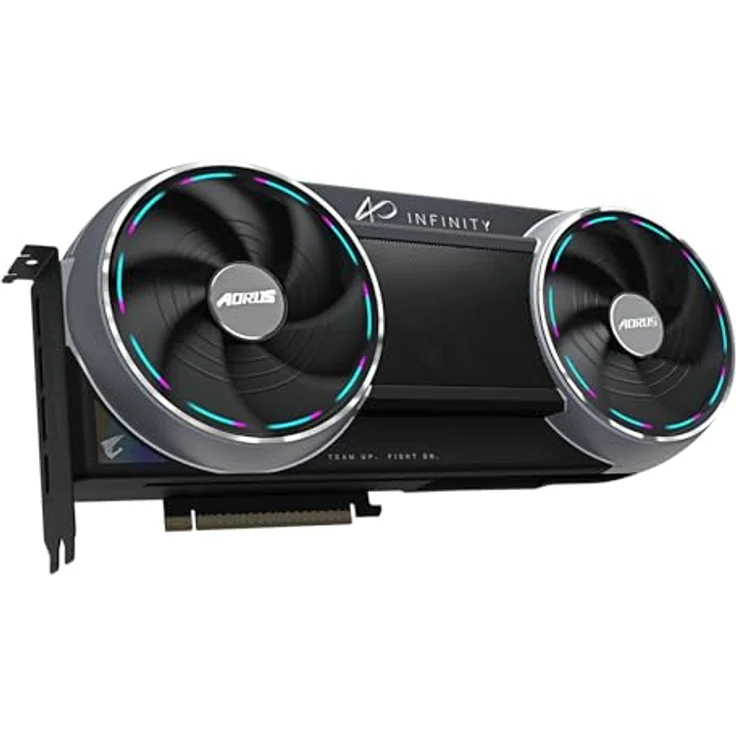GIGABYTE GeForce RTX 5090 AORUS INFINITY - 32GB GDDR7 RAM - Overclocked Grafikkarte mit RGB Halo und Double-Flow-Through-Design – Bild 2
