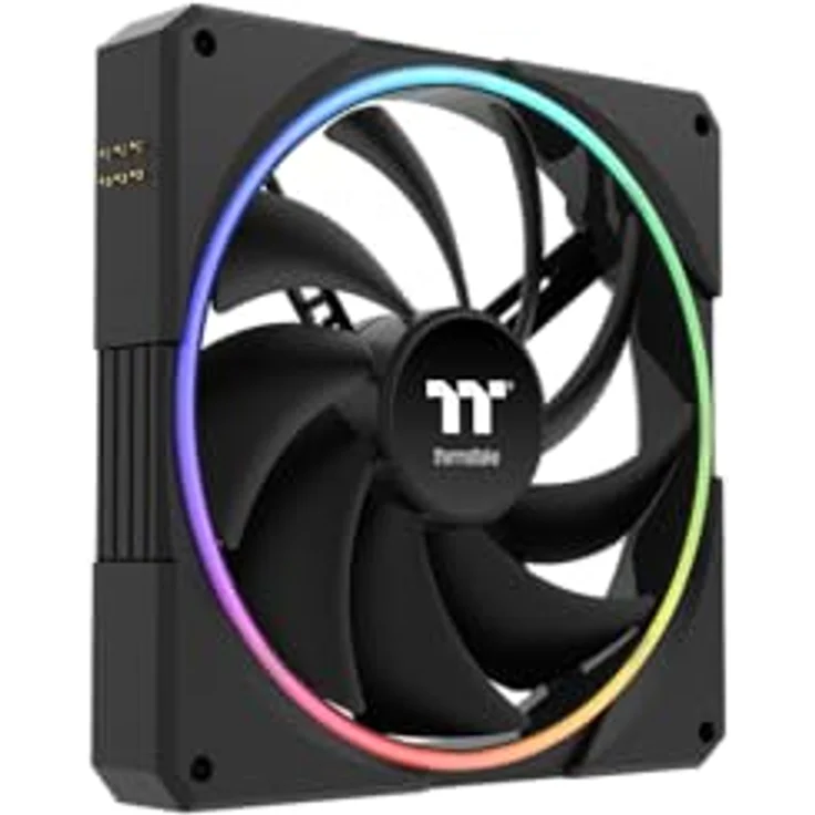 Thermaltake TS120 EX RGB Fan Black, Gehäuselüfter 3er Pack mit RGB-Beleuchtung, Schwarz – Bild 3