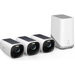 eufy Security S330 eufyCam 3, überwachungskamera aussen, 4K kabellose überwachungskamera solar 2+1 mit Gesichtserkennung K.I, Farbige Nachtsicht, Erweiterbarer Speicher 16TB, Gebührenfrei