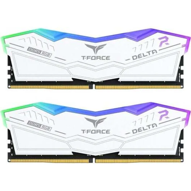 Team Group Delta White RGB DDR5 6000MHz, 32GB (2x16GB) CL30 Dual, AMD EXPO & Intel XMP, Weiß