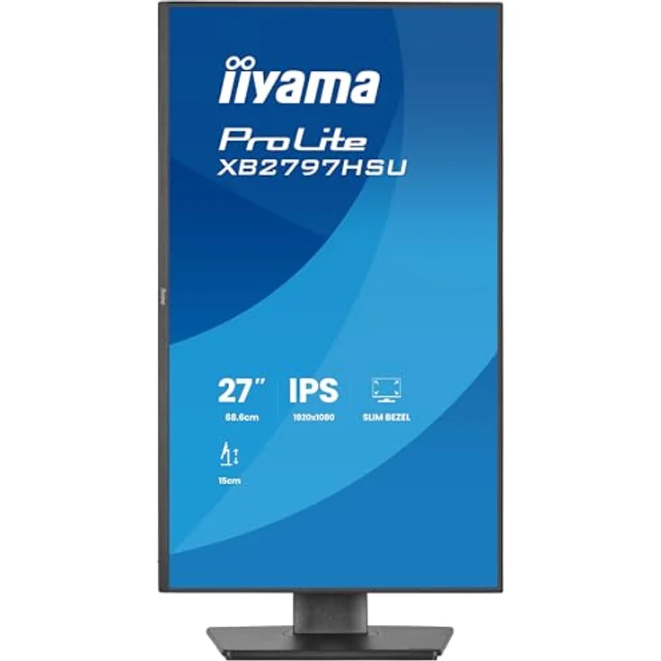 iiyama Prolite XB2797HSU-B1 27" IPS LED-Monitor, Full-HD 120Hz, HDMI, DP, USB-C, Höhenverstellung, schwarz – Bild 3