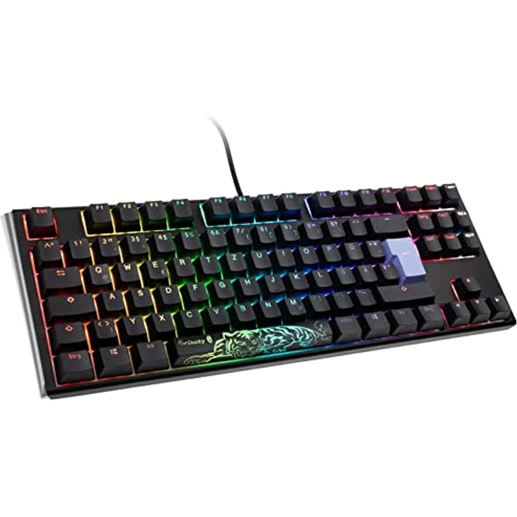 Ducky One 3 Classic Mechanische Tastatur - Mechanical Keyboard - Tastatur Gaming Mechanisch - Gaming Keyboard Mechanical - Mechanische Gaming Tastatur - TKL-Format 80% - MX-Red – Bild 1