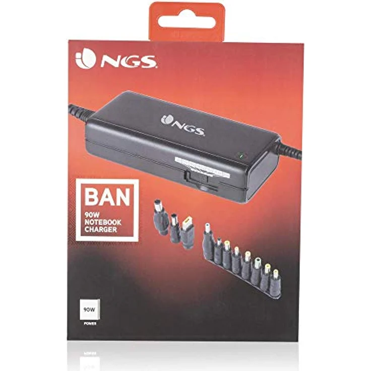NGS Ban (90 W), Universelles Notebook-Netzteil mit LED-Anzeige, Schwarz, 11 wechselbare Pins, Schutz vor Überlastung und Kurzschluss – Bild 6