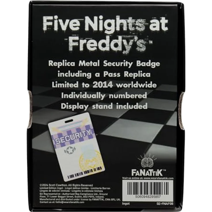 FaNaTtik Five Nights at Freddy's Desk Pad & Coaster Set, Mauspad 800x300 mm mit rutschfester Gummibasis und verstärkten Kanten, Coaster 100 mm Durchmesser – Bild 9