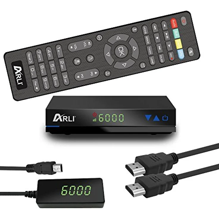 ARLI AH1 HD Sat Receiver vorprogrammiert Kanalliste Astra Hotbird Türksat FullHD Mini DVB-S2 USB 1080p 12V Netzteil – Bild 1