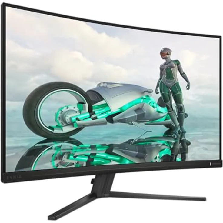 Philips Evnia 32M2C3500L - 32 Zoll QHD Curved Gaming Monitor, 180 Hz, 0.5 ms, FreeSync Premium, HDR10 (2560x1440, 2X HDMI, DisplayPort) dunkel grau, Philips Monitors, Office-Monitor