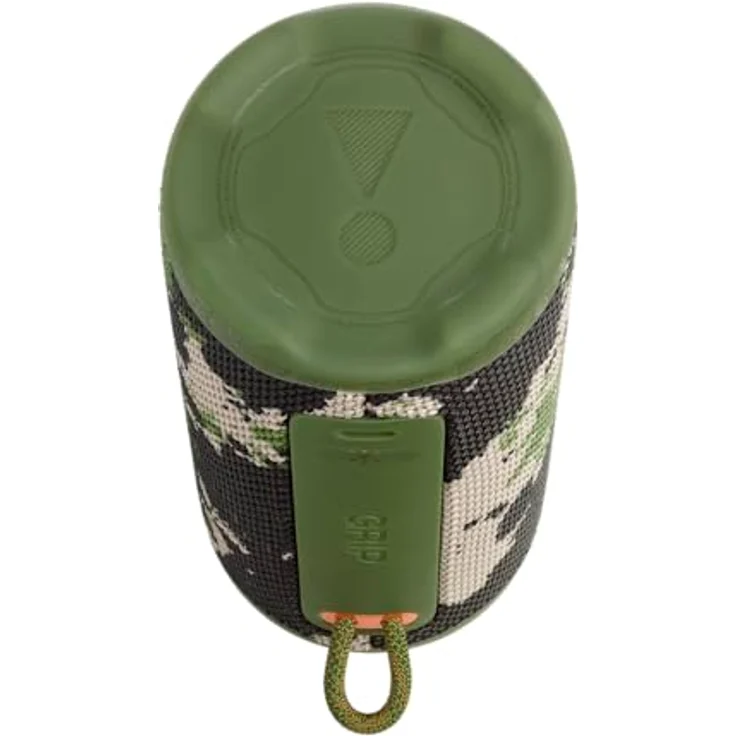 JBL Grip Kompakter Bluetooth Lautsprecher mit AI Sound Boost, IP68 wasserdicht, Umgebungslicht, bis zu 14h Wiedergabe, Camouflage – Bild 2