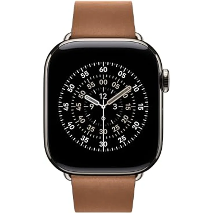 Apple Apple Watch Band - Modernes Lederarmband 42 mm - Karamell - Large, Mit innovative Magnetverschluss und Vectran Innenschicht aus 68% Recyclingmaterial – Bild 3