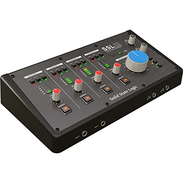 Solid State Logic SSL 12 12-In/8-Out-USB-Audio-Interface, 32 Bit/192 kHz, mit 4 Mikrofonvorverstärkern und SSL Production Pack-Software – Bild 1