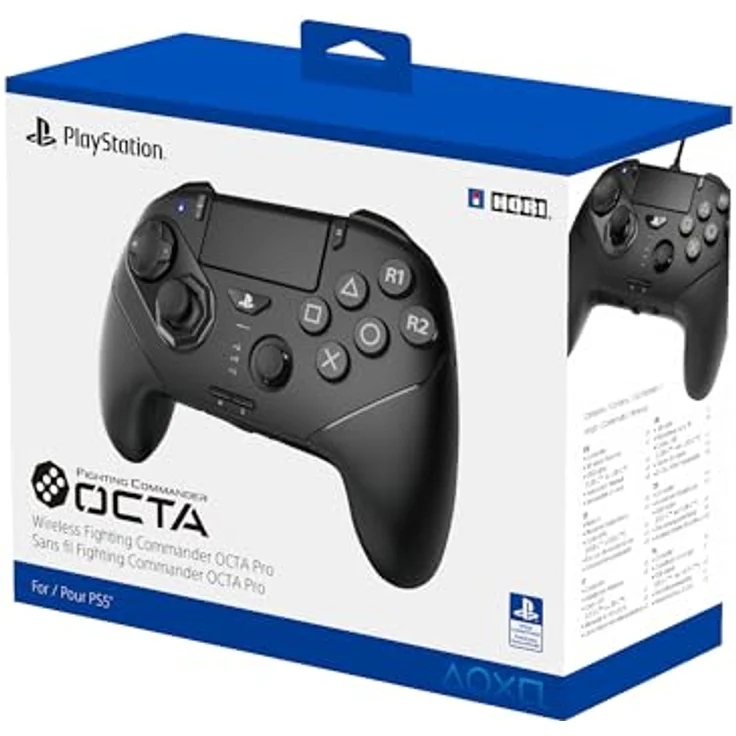 HORI Wireless Fighting Commander OCTA Pro, Kabelloses Fightpad in Turnierqualität für PlayStation 5 und Windows 11/10, 8-Gate-Analogstick, 6-Tastenlayout mit Mikroschaltern, offiziell von Sony lizenziert – Bild 5