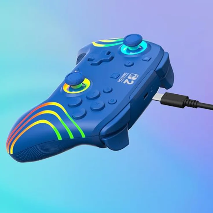 Turtle Beach Afterglow Wave Wireless RGB Gaming Controller für Nintendo Switch 2, blaue Beleuchtung, 20 Stunden Akkulaufzeit, TMR Sensortechnologie – Bild 11