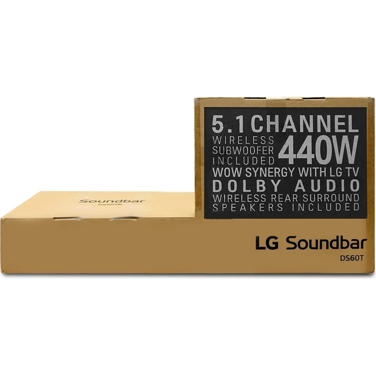 LG DS60TR In­tel­li­gen­te Soundbar, 440 W, 5.1 Kanäle, Sur­round-Sound Dolby Digital und DTS, breite Kon­nek­ti­vi­tät in Schwarz – Bild 2