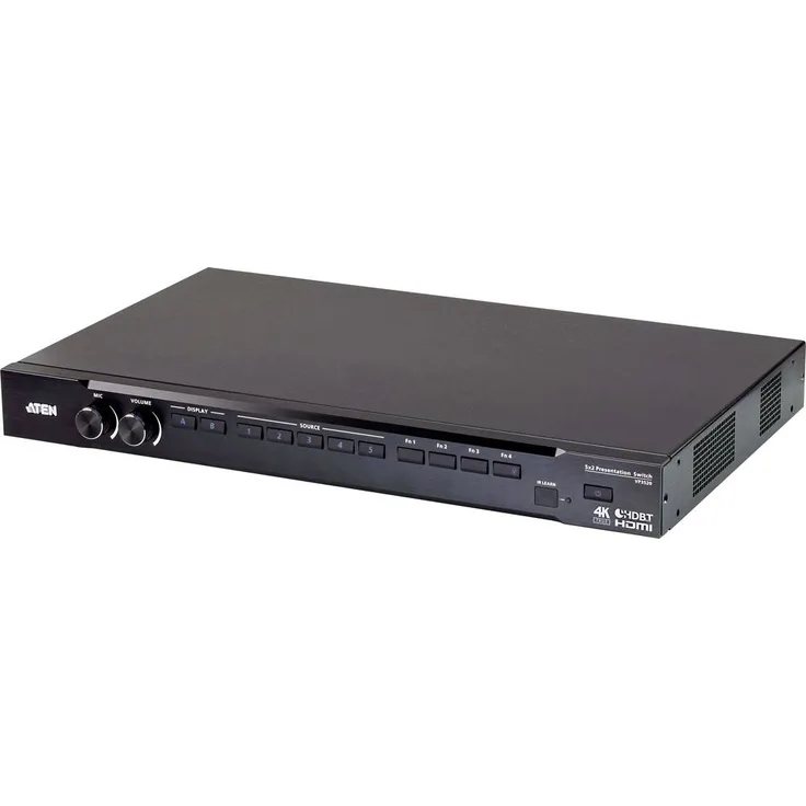 ATEN VP3520 KVM-Umschalter, HDMI mit Fernbedienung, 4096 x 2160 Pixel, 4K-Scaler, HDBaseT-Extender, Audio-DSP-Funktionen
