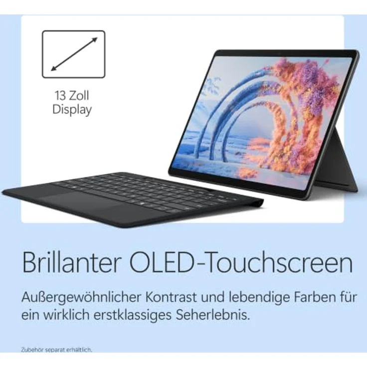 Microsoft Surface Pro 13" EP2-65073, 13" OLED Touchscreen, Snapdragon X2 Elite, 16GB RAM, 1000GB SSD, Windows 11 Home, schwarz – Bild 2