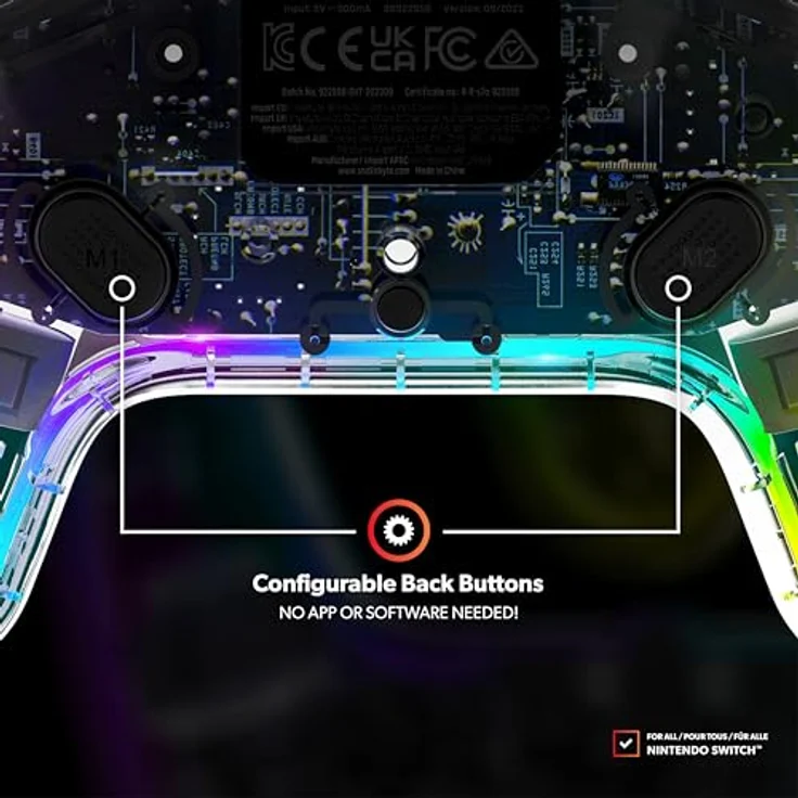 Snakebyte GAMEPAD RGB S - Wireless Controller für Nintendo Switch, präzise Hall-Effect-Sensoren, Audioanschluss, RGB-Beleuchtung, Schnellladung – Bild 5