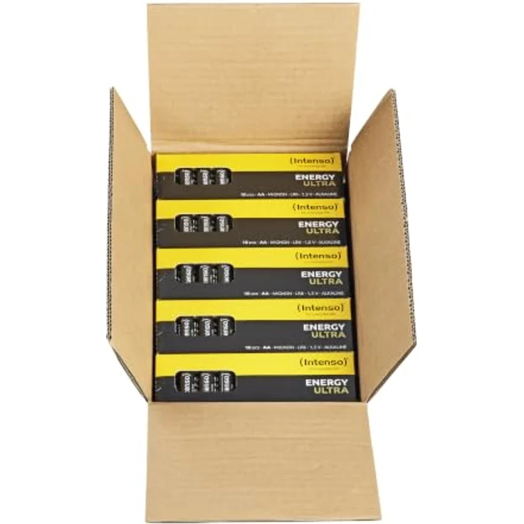 Intenso Energy Ultra AA Mignon LR6 Alkaline Batterien, 150er Pack, zuverlässig für Haushaltsgeräte, gelb-schwarz – Bild 3