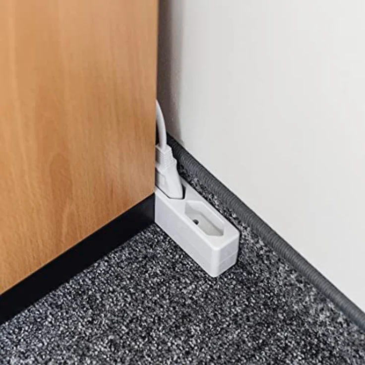 Hama Steckdosenleiste 3-fach, 2,5m (3 fach Steckdosenleiste, 3er, drei Steckplätze, Mehrfachsteckdose, Mehrfachstecker, schmal, für Eurostecker, mit Berührungsschutz, 45°, Steckdosenadapter) weiß - Preisvergleich – Bild 3