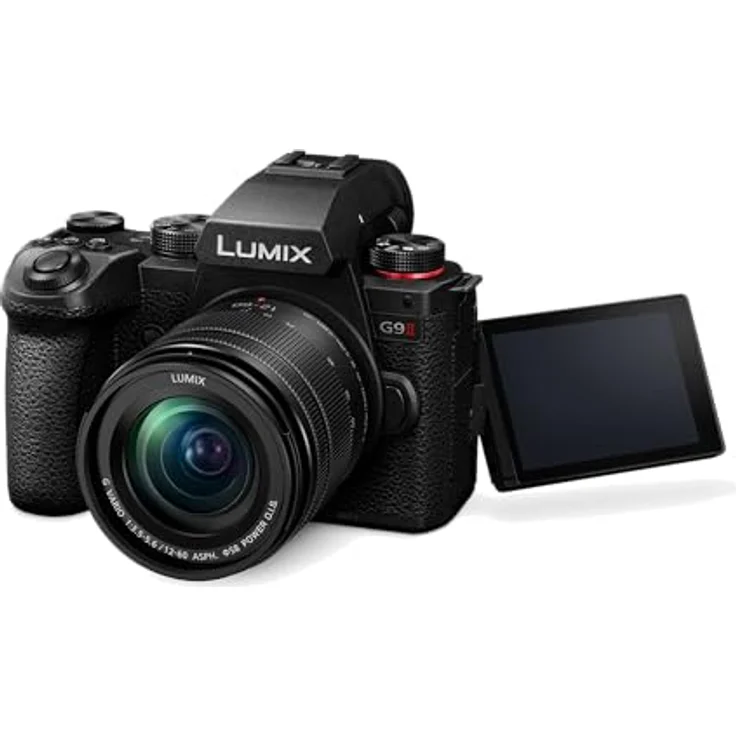 Panasonic LUMIX DC-G9M2ME Micro Four Thirds spiegellose Kamera Lumix G Vario 12-60mm F3.5-5.6 Objektiv, 25,2MP, 4K 120p/100p & 5,7K 30p/25p, Phasen-Hybrid-AF, OLED LVF, Bluetooth, Schwarz – Bild 3